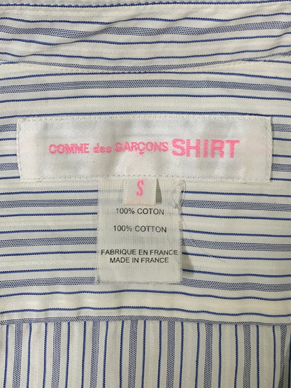 【中古品】【メンズ】 COMME DES GARCONS SHIRT コムデギャルソンシャツ ストライプシャツ ロングスリーブ 140-260718-AS-3-min サイズ：S カラー：ブルー/ホワイト 万代Net店