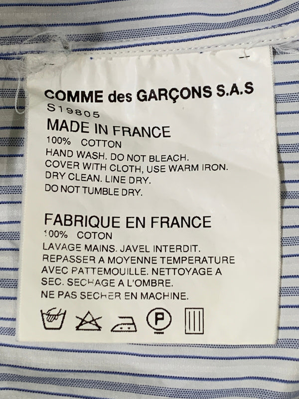 【中古品】【メンズ】 COMME DES GARCONS SHIRT コムデギャルソンシャツ ストライプシャツ ロングスリーブ 140-260718-AS-3-min サイズ：S カラー：ブルー/ホワイト 万代Net店