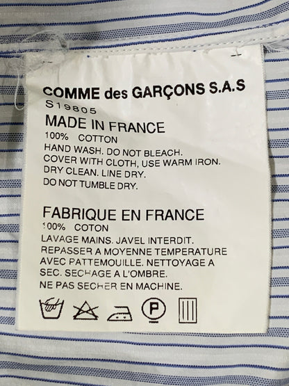 【中古品】【メンズ】 COMME DES GARCONS SHIRT コムデギャルソンシャツ ストライプシャツ ロングスリーブ 140-260718-AS-3-min サイズ：S カラー：ブルー/ホワイト 万代Net店