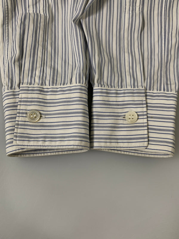 【中古品】【メンズ】 COMME DES GARCONS SHIRT コムデギャルソンシャツ ストライプシャツ ロングスリーブ 140-260718-AS-3-min サイズ：S カラー：ブルー/ホワイト 万代Net店
