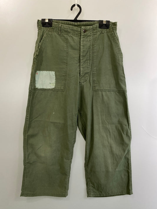 【現状渡し品】【メンズ】 U.S.ARMY ユーエスアーミー OG-107 UTILITY PANTS 推定50-60'S ユーティリティ パンツ メンズ ボトムス 50年代 60年代 ヴィンテージ ミリタリー 157-260717-em-27-min カラー：オリーブグリーン 万代Net店
