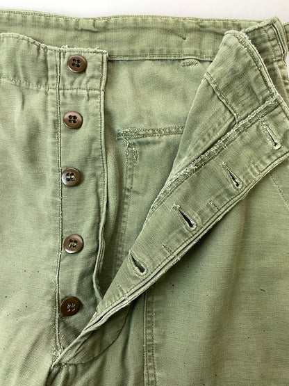 【現状渡し品】【メンズ】 U.S.ARMY ユーエスアーミー OG-107 UTILITY PANTS 推定50-60'S ユーティリティ パンツ メンズ ボトムス 50年代 60年代 ヴィンテージ ミリタリー 157-260717-em-27-min カラー：オリーブグリーン 万代Net店