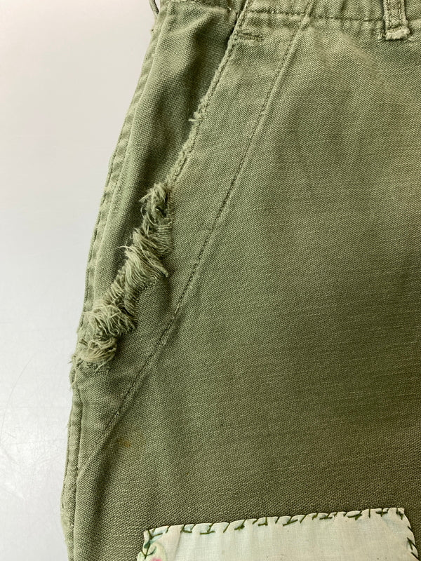 【現状渡し品】【メンズ】 U.S.ARMY ユーエスアーミー OG-107 UTILITY PANTS 推定50-60'S ユーティリティ パンツ メンズ ボトムス 50年代 60年代 ヴィンテージ ミリタリー 157-260717-em-27-min カラー：オリーブグリーン 万代Net店