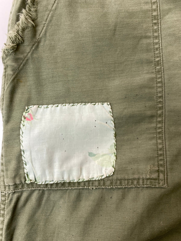 【現状渡し品】【メンズ】 U.S.ARMY ユーエスアーミー OG-107 UTILITY PANTS 推定50-60'S ユーティリティ パンツ メンズ ボトムス 50年代 60年代 ヴィンテージ ミリタリー 157-260717-em-27-min カラー：オリーブグリーン 万代Net店