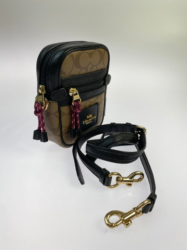【中古品】【メンズ/レディース】 COACH コーチ F80384 ミニショルダーバッグ カバン 180-260723-jt-16-min カラー：ブラウン系 万代Net店