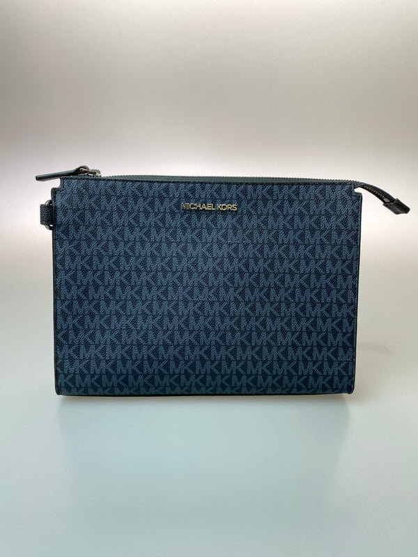 【中古品】【レディース】 MICHAEL KORS マイケルコース CRUTCH BAG クラッチバッグ カバン 188-260729-AS-32-min カラー：ネイビー 万代Net店