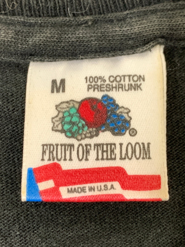 【中古品】【メンズ】 FRUIT OF THE LOOM フルーツオブザルーム 90S ALL ONE PEOPLE TEE 90年代 オール ワン ピープル 半袖 プリント Tシャツ メンズ トップス 146-260820-em-07-min サイズ：M カラー：ブラック 万代Net店