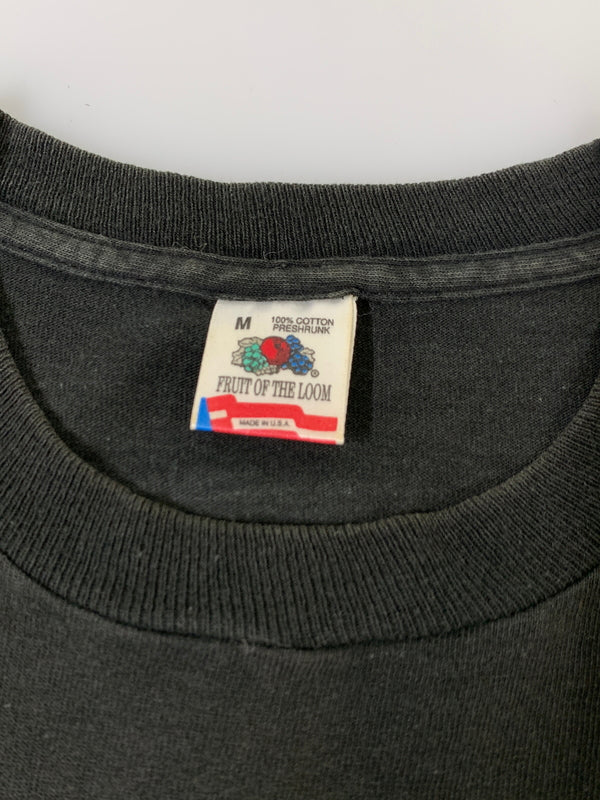 【中古品】【メンズ】 FRUIT OF THE LOOM フルーツオブザルーム 90S ALL ONE PEOPLE TEE 90年代 オール ワン ピープル 半袖 プリント Tシャツ メンズ トップス 146-260820-em-07-min サイズ：M カラー：ブラック 万代Net店
