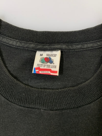【中古品】【メンズ】 FRUIT OF THE LOOM フルーツオブザルーム 90S ALL ONE PEOPLE TEE 90年代 オール ワン ピープル 半袖 プリント Tシャツ メンズ トップス 146-260820-em-07-min サイズ：M カラー：ブラック 万代Net店