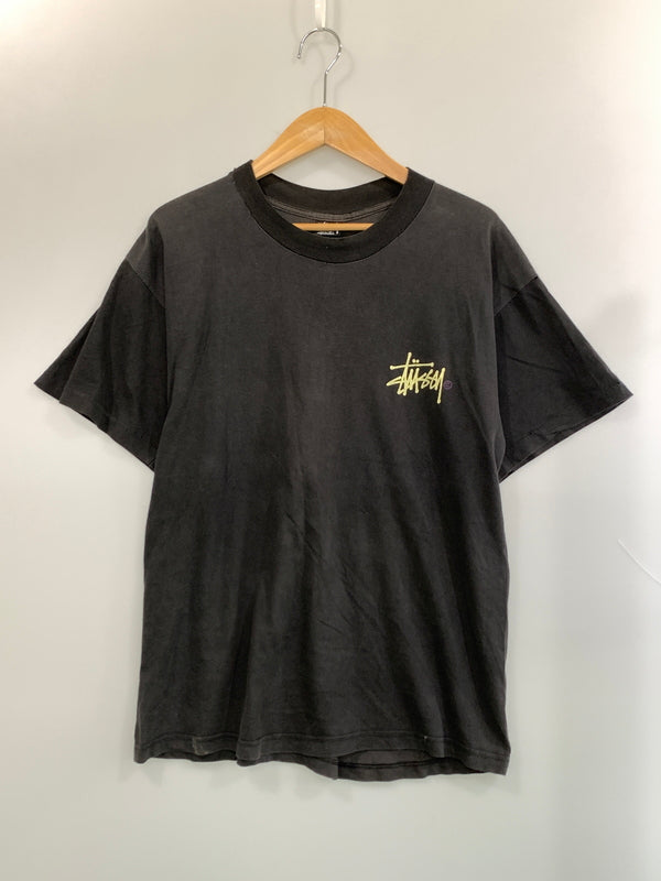 【現状渡し品】【メンズ】 OLD STUSSY オールドステューシー 80-90S 黒タグ LOGO TEE 半袖Tシャツ ショートスリーブ ヴィンテージ 142-260719-AS-52-min サイズ：L カラー：ブラック(色あせ) 万代Net店