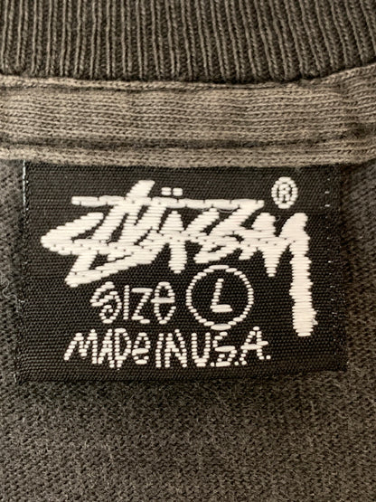 【現状渡し品】【メンズ】 OLD STUSSY オールドステューシー 80-90S 黒タグ LOGO TEE 半袖Tシャツ ショートスリーブ ヴィンテージ 142-260719-AS-52-min サイズ：L カラー：ブラック(色あせ) 万代Net店
