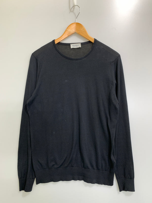 【中古品】【メンズ】 JOHN SMEDLEY ジョンスメドレー L/S ISLAND COTTON ロングスリーブ シーアイランドコットン 長袖 メンズ トップス 141-260720-em-64-min サイズ：M カラー：ブラック 万代Net店