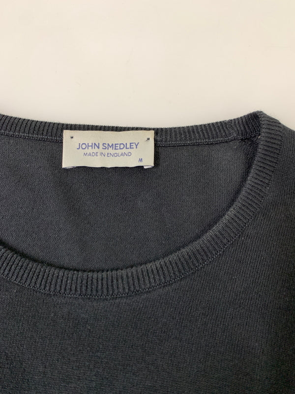 【中古品】【メンズ】 JOHN SMEDLEY ジョンスメドレー L/S ISLAND COTTON ロングスリーブ シーアイランドコットン 長袖 メンズ トップス 141-260720-em-64-min サイズ：M カラー：ブラック 万代Net店