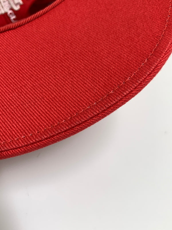 【中古品】【メンズ】 HYSTERIC GLAMOUR ヒステリックグラマー CAP キャップ 帽子 刺繍 185-260723-em-21-min サイズ：FREE カラー：レッド 万代Net店