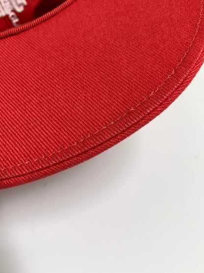 【中古品】【メンズ】 HYSTERIC GLAMOUR ヒステリックグラマー CAP キャップ 帽子 刺繍 185-260723-em-21-min サイズ：FREE カラー：レッド 万代Net店