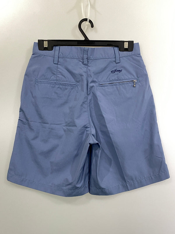 【中古品】【メンズ】 STUSSY ステューシー 90S LOGO SHORTS 90年代 ロゴ ショートパンツ メンズ ボトムス 短パン 153-260720-em-81-min サイズ：30 カラー：スモーキーライトブルー 万代Net店