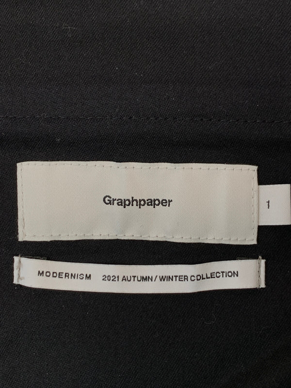 【中古品】【メンズ】 GRAPHPAPER グラフペーパー GM213-40270 DOUBLE PLAIN WEAVE EASY MILITARY PANTS イージーミリタリーパンツ ボトムス 151-260719-AS-55-min サイズ：1 カラー：ブラック 万代Net店