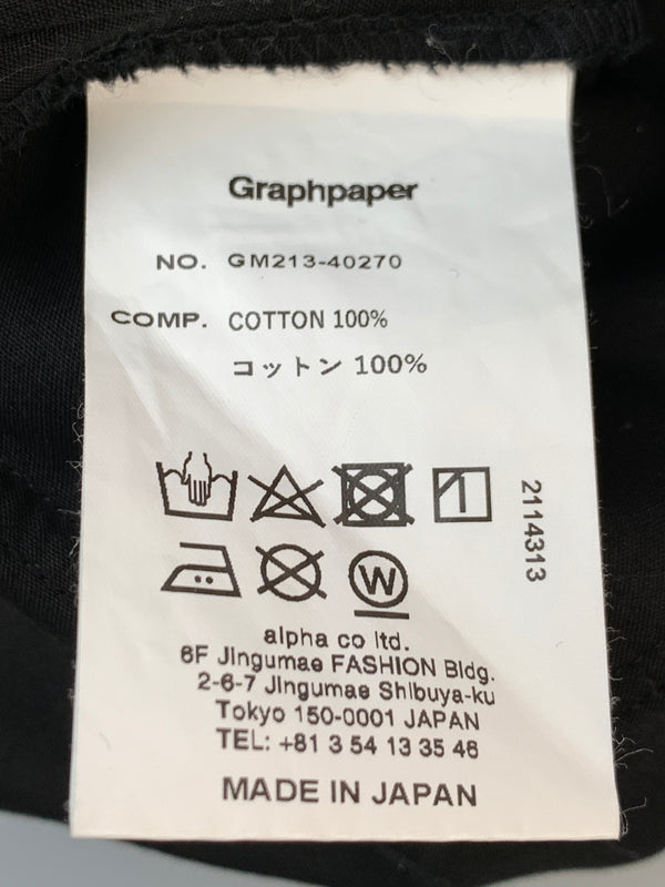 【中古品】【メンズ】 GRAPHPAPER グラフペーパー GM213-40270 DOUBLE PLAIN WEAVE EASY MILITARY PANTS イージーミリタリーパンツ ボトムス 151-260719-AS-55-min サイズ：1 カラー：ブラック 万代Net店