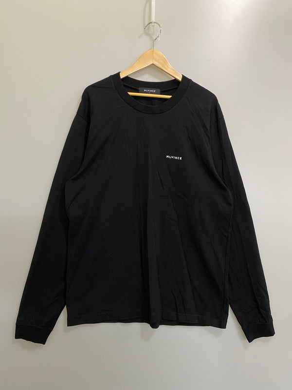 【中古品】【メンズ】 MLVINCE メルヴィンス CLASSIC LOGO L/S TEE クラシック ロゴ ロングスリーブ Tシャツ メンズ トップス 長袖 ロンT 142-260720-em-05-min サイズ：Ｌ カラー：ブラック 万代Net店