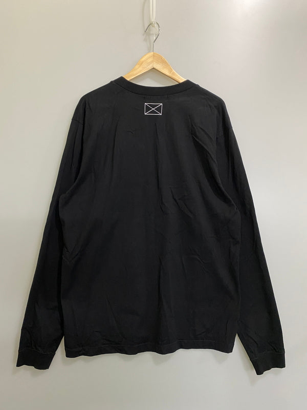 【中古品】【メンズ】 MLVINCE メルヴィンス CLASSIC LOGO L/S TEE クラシック ロゴ ロングスリーブ Tシャツ メンズ トップス 長袖 ロンT 142-260720-em-05-min サイズ：Ｌ カラー：ブラック 万代Net店