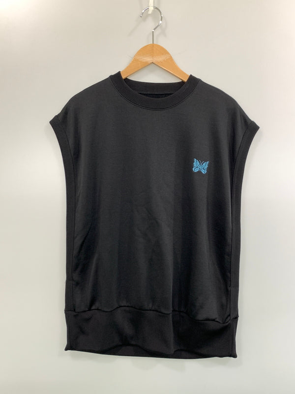 【中古品】【メンズ】 NEEDLES ニードルス MR519 SLEEVELESS SWEAT ノースリーブ ベスト 140-260719-AS-60-min サイズ：S カラー：ブラック 万代Net店