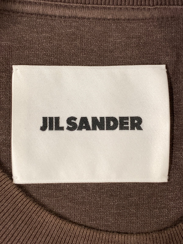 【中古品】【メンズ】 JIL SANDER ジルサンダー KK JM NM 0019 バイカラーTシャツ メンズ トップス 半袖 刺繍 141-260720-em-46-min サイズ：Ｓ カラー：ブラウン/ホワイト 万代Net店