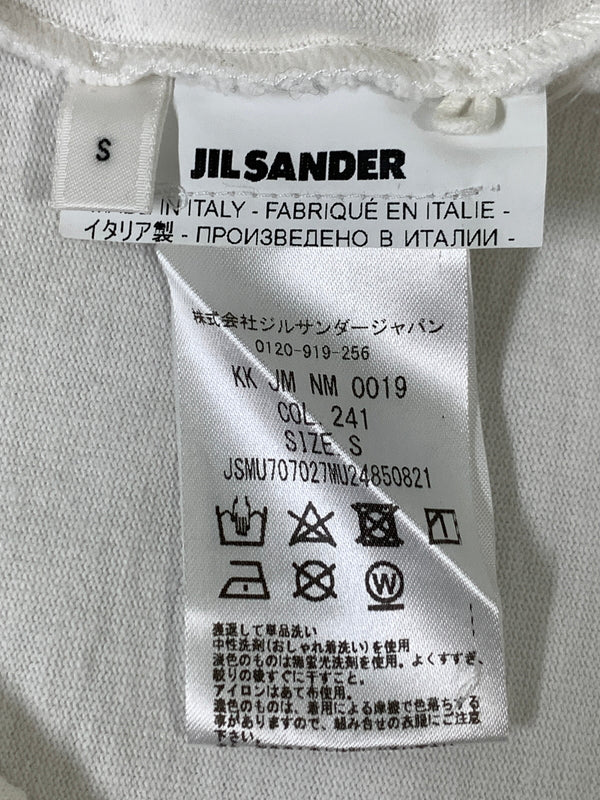 【中古品】【メンズ】 JIL SANDER ジルサンダー KK JM NM 0019 バイカラーTシャツ メンズ トップス 半袖 刺繍 141-260720-em-46-min サイズ：Ｓ カラー：ブラウン/ホワイト 万代Net店
