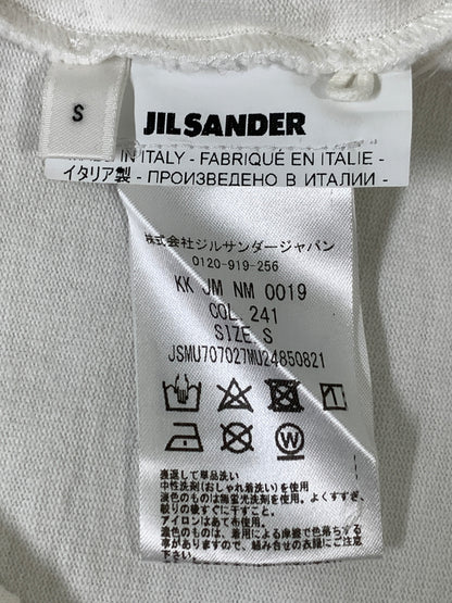 【中古品】【メンズ】 JIL SANDER ジルサンダー KK JM NM 0019 バイカラーTシャツ メンズ トップス 半袖 刺繍 141-260720-em-46-min サイズ：Ｓ カラー：ブラウン/ホワイト 万代Net店