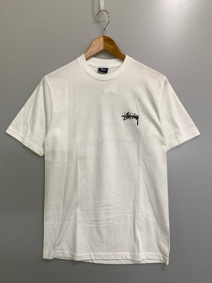 【中古品】【メンズ】 OLD STUSSY オールドステューシー 00S PANTHER × LION LOGO SS TEE パンサー × ライオン ロゴ プリント 半袖 Tシャツ 00年代 ヴィンテージ メンズ トップス 142-260720-em-57-min サイズ：Ｓ カラー：ホワイト 万代Net店