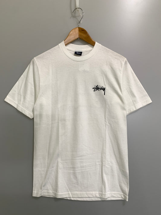 【中古品】【メンズ】 OLD STUSSY オールドステューシー 00S PANTHER × LION LOGO SS TEE パンサー × ライオン ロゴ プリント 半袖 Tシャツ 00年代 ヴィンテージ メンズ トップス 142-260720-em-57-min サイズ：Ｓ カラー：ホワイト 万代Net店
