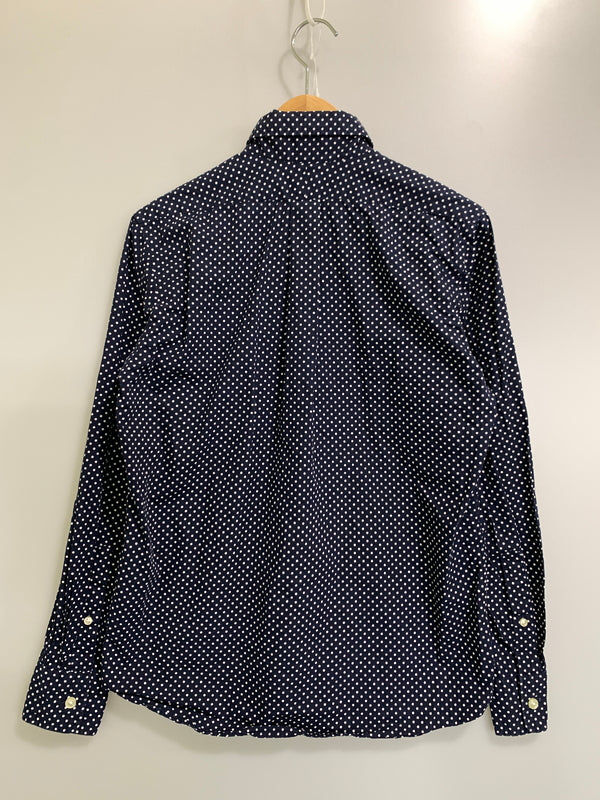 【中古品】【メンズ】 A BATHING APE アベイシングエイプ DOT LS SHIRT ドット ロングスリーブ シャツ メンズ トップス 水玉模様 長袖 142-260720-em-67-min サイズ：M カラー：ネイビー/ホワイト 万代Net店