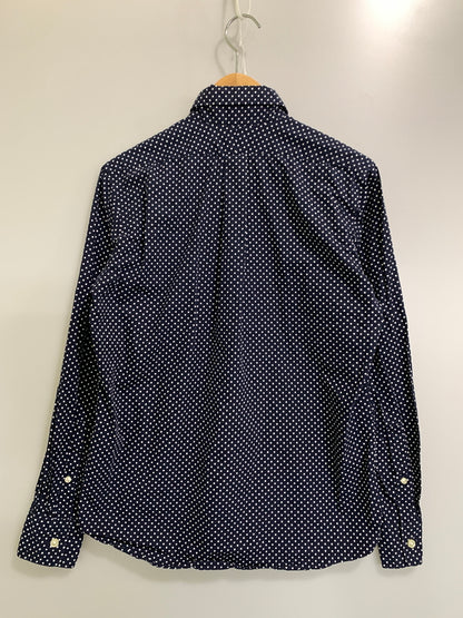 【中古品】【メンズ】 A BATHING APE アベイシングエイプ DOT LS SHIRT ドット ロングスリーブ シャツ メンズ トップス 水玉模様 長袖 142-260720-em-67-min サイズ：M カラー：ネイビー/ホワイト 万代Net店