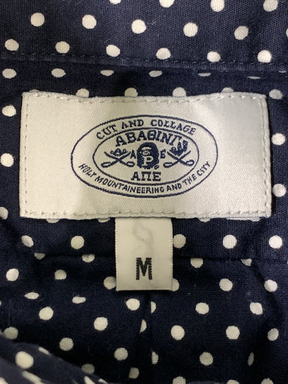 【中古品】【メンズ】 A BATHING APE アベイシングエイプ DOT LS SHIRT ドット ロングスリーブ シャツ メンズ トップス 水玉模様 長袖 142-260720-em-67-min サイズ：M カラー：ネイビー/ホワイト 万代Net店