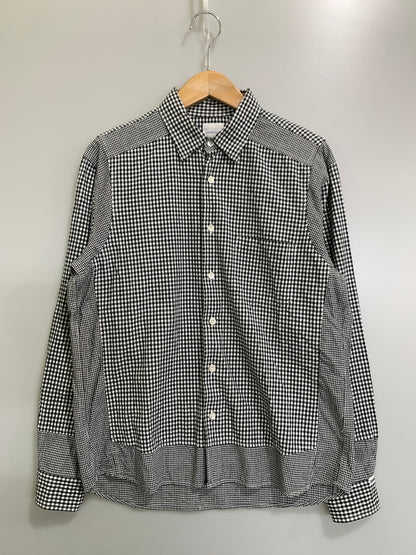 【中古品】【メンズ】 GOODENOUGH グッドイナフ LS ピースアウトチェックシャツ ロングスリーブ メンズ 長袖 シャツ トップス ボタン 142-260720-em-66-min カラー：ブラック/ホワイト 万代Net店