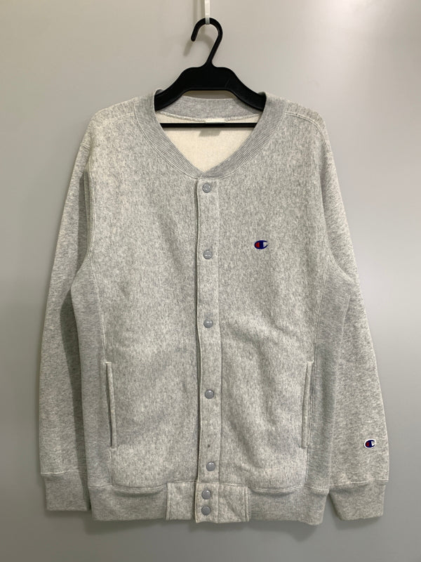 【中古品】【メンズ】 CHANPION REVERSE WEAVE チャンピオン リバースウィーブ 青タグ復刻 LS スナップボタンスウェットジャケット C8-J026 メンズ アウター 148-260720-em-65-min サイズ：M カラー：グレー 万代Net店