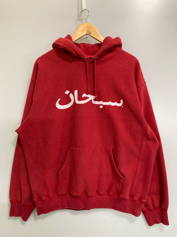 【中古品】【メンズ】 SUPREME 26SS ARABIC LOGO HOODED SWEATSHIRT アラビック ロゴ フーデッド スウェットシャツ メンズ 長袖 パーカー トップス 149-260720-em-52-min サイズ：M カラー：レッド 万代Net店