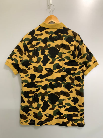 【中古品】【メンズ】 A BATHING APE アベイシングエイプ 1ST CAMO ONE POINT REGULAR FIT POLO SHIRT ファースト カモ ワンポイント レギュラー フィット ポロシャツ 半袖 メンズ 142-260723-em-40-min サイズ：L カラー：マスタード系 万代Net店