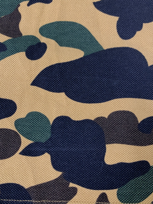 【中古品】【メンズ】 A BATHING APE アベイシングエイプ 1ST CAMO ONE POINT REGULAR FIT POLO SHIRT ファースト カモ ワンポイント レギュラー フィット ポロシャツ 半袖 メンズ 142-260723-em-40-min サイズ：L カラー：マスタード系 万代Net店