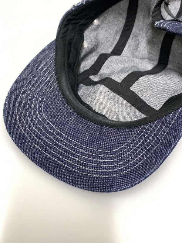 【中古品】【メンズ/レディース】 SUPREME シュプリーム 24AW LASERED DENIM CAMP CAP レーザー ド デニム キャンプ キャップ 帽子 185-260723-em-16-min サイズ：58cm ONE SIZE カラー：インディゴ 万代Net店