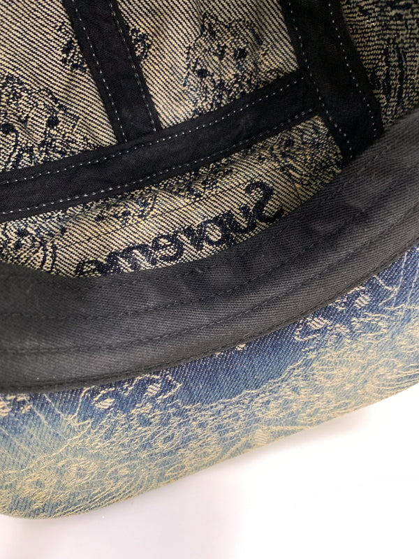 【中古品】【メンズ/レディース】 SUPREME シュプリーム 25SS BANDANA JACQUARD DENIM CAMP CAP バンダナ ジャカード デニム キャンプ キャップ 帽子 185-260723-em-18-min サイズ：58cm ONE SIZE カラー：インディゴ 万代Net店