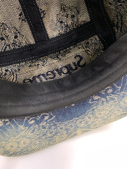 【中古品】【メンズ/レディース】 SUPREME シュプリーム 25SS BANDANA JACQUARD DENIM CAMP CAP バンダナ ジャカード デニム キャンプ キャップ 帽子 185-260723-em-18-min サイズ：58cm ONE SIZE カラー：インディゴ 万代Net店