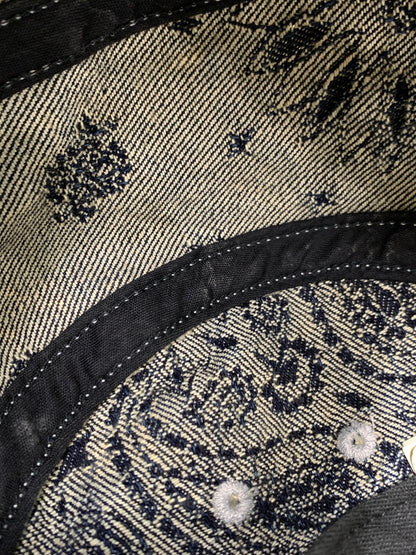 【中古品】【メンズ/レディース】 SUPREME シュプリーム 25SS BANDANA JACQUARD DENIM CAMP CAP バンダナ ジャカード デニム キャンプ キャップ 帽子 185-260723-em-18-min サイズ：58cm ONE SIZE カラー：インディゴ 万代Net店