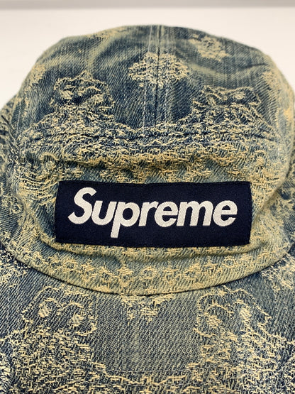 【中古品】【メンズ/レディース】 SUPREME シュプリーム 25SS BANDANA JACQUARD DENIM CAMP CAP バンダナ ジャカード デニム キャンプ キャップ 帽子 185-260723-em-18-min サイズ：58cm ONE SIZE カラー：インディゴ 万代Net店