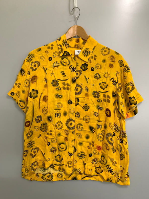 【中古品】【メンズ】 VEJAS ヴェジャス VISCOSE S/S SHIRT ビスコース ショートスリーブ シャツ メンズ トップス 半袖シャツ 141-260723-em-41-min サイズ：34 カラー：マスタード 万代Net店