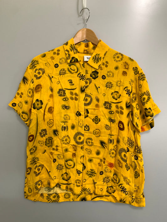 【中古品】【メンズ】 VEJAS ヴェジャス VISCOSE S/S SHIRT ビスコース ショートスリーブ シャツ メンズ トップス 半袖シャツ 141-260723-em-41-min サイズ：34 カラー：マスタード 万代Net店