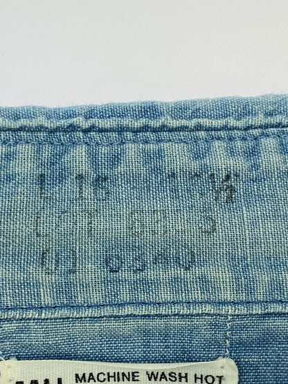 【中古品】【メンズ】 BIGMAC ビッグマック 70'S HANDSTITCH CHAMBRAY SHIRT 70年代 ハンドステッチ シャンブレー シャツ 長袖 ロングスリーブ 146-260724-hu-35-min カラー：ライトブルー系 万代Net店