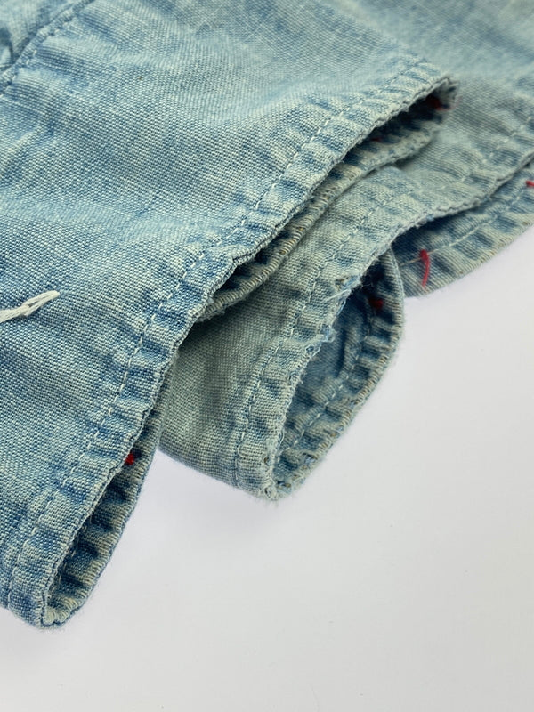 【中古品】【メンズ】 BIGMAC ビッグマック 70'S HANDSTITCH CHAMBRAY SHIRT 70年代 ハンドステッチ シャンブレー シャツ 長袖 ロングスリーブ 146-260724-hu-35-min カラー：ライトブルー系 万代Net店