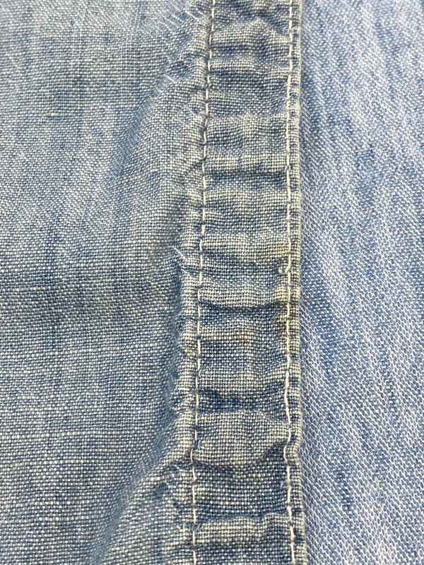 【中古品】【メンズ】 BIGMAC ビッグマック 70'S HANDSTITCH CHAMBRAY SHIRT 70年代 ハンドステッチ シャンブレー シャツ 長袖 ロングスリーブ 146-260724-hu-35-min カラー：ライトブルー系 万代Net店