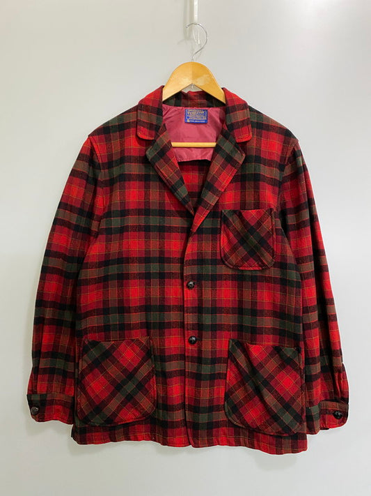 【現状渡し品】【メンズ】 PENDLETON ペンドルトン 60'S WOOL JACKET ウール ジャケット 146-260721-zi-21-min サイズ：M カラー：レッド/グリーン/チェック柄 万代Net店