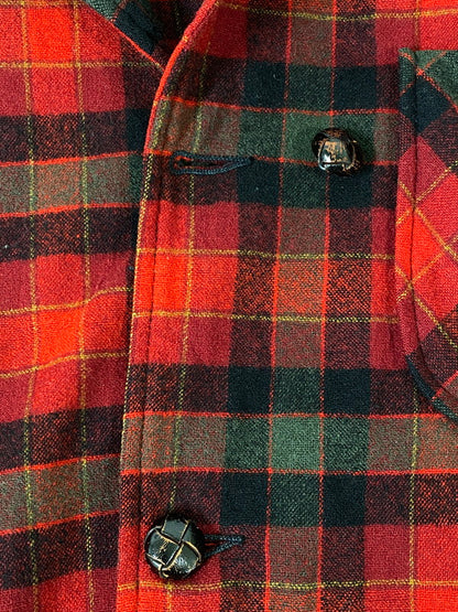 【現状渡し品】【メンズ】 PENDLETON ペンドルトン 60'S WOOL JACKET ウール ジャケット 146-260721-zi-21-min サイズ：M カラー：レッド/グリーン/チェック柄 万代Net店